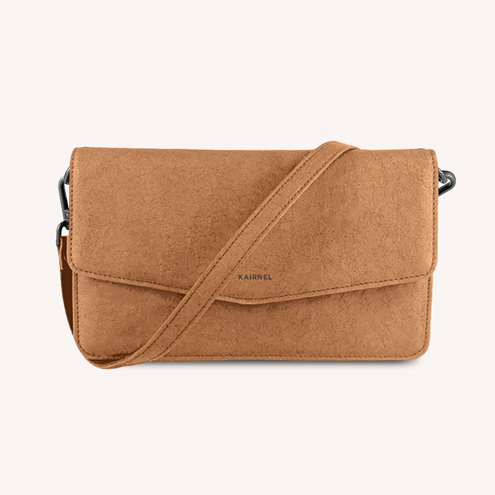 Sac à main petite taille Elise camel - Kairnel Kehio