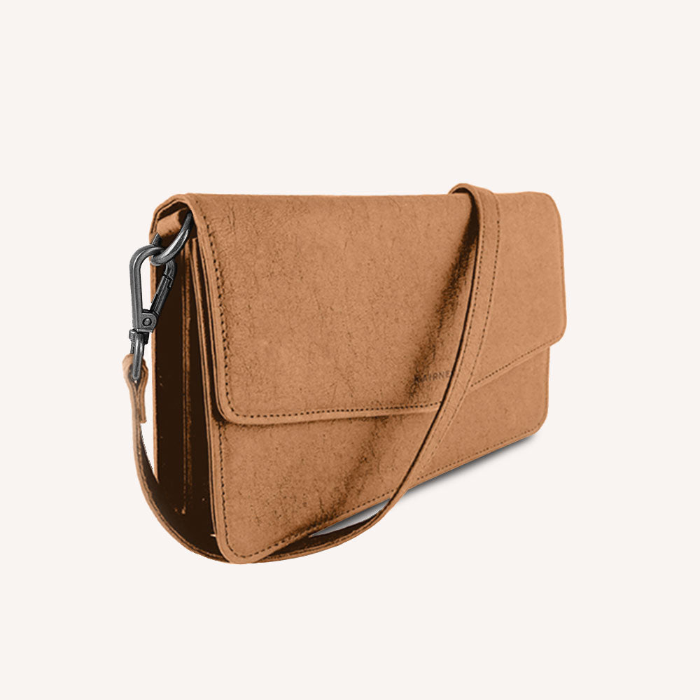 Sac à main petite taille Elise camel - Kairnel Kehio