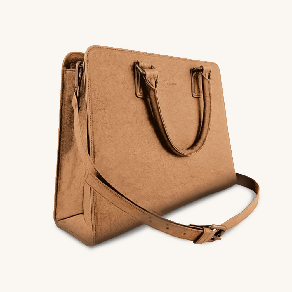 Sac à main grande taille Solene camel - Kairnel Kehio